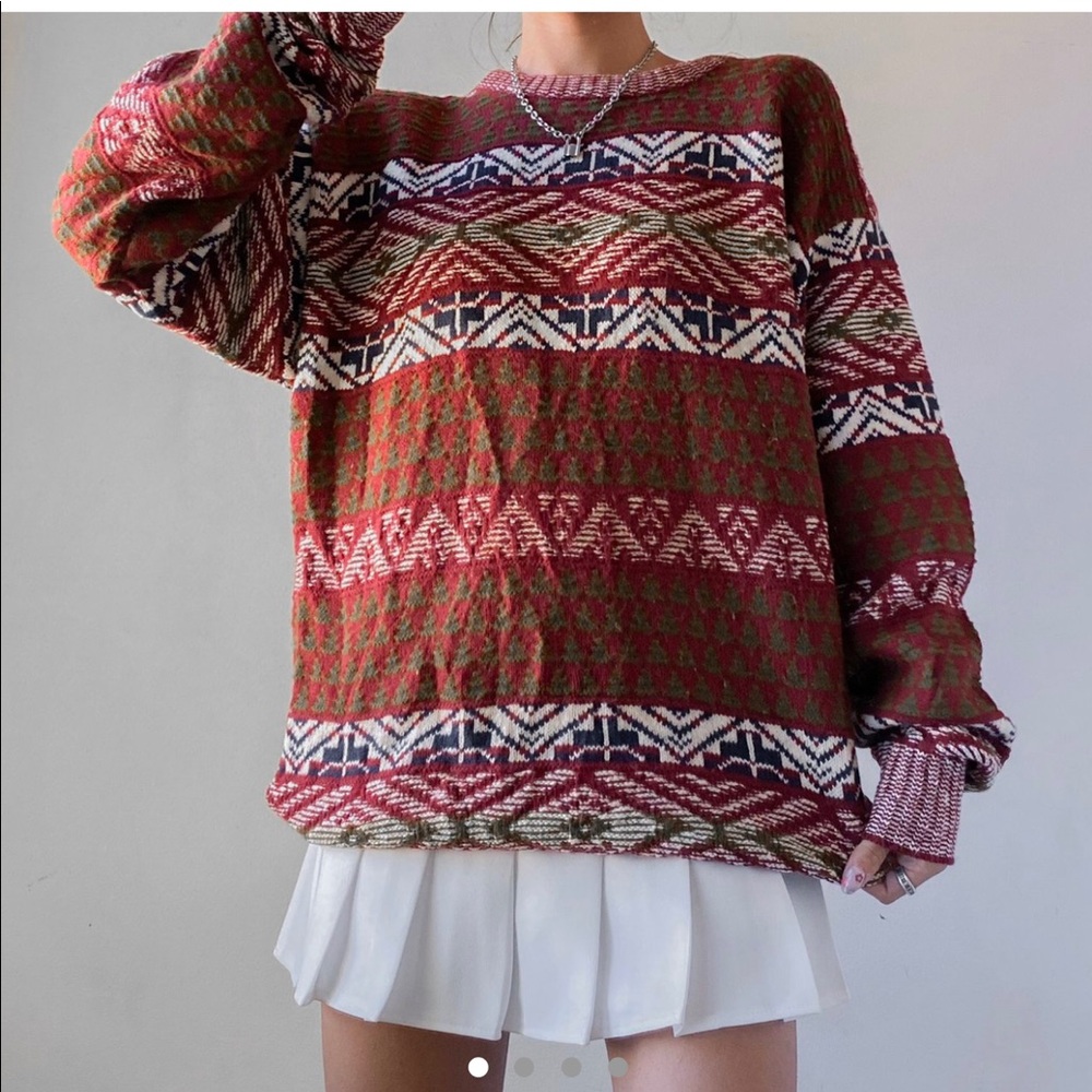 90's vintage abstract knit sweater